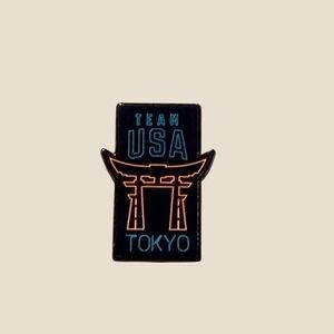 Team USA Tokyo 2020 Summer Olympics Torii‎ Gate Neon Enamel Lapel Pin Honav
